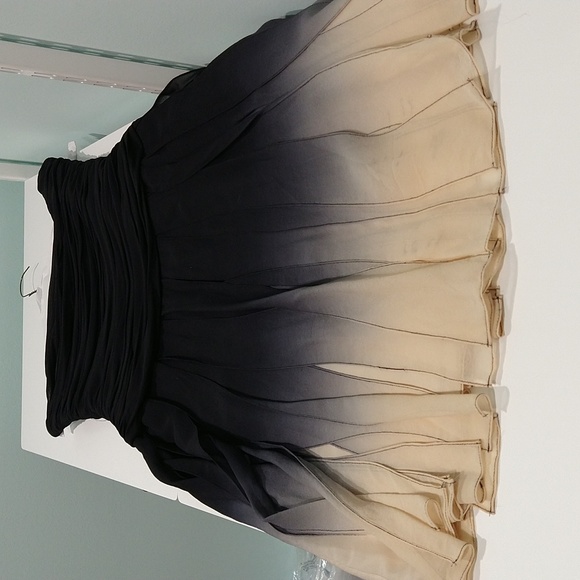 BCBG MAX AZRIA Ombre black to cream Strapless Dress size 6 - Picture 3 of 6